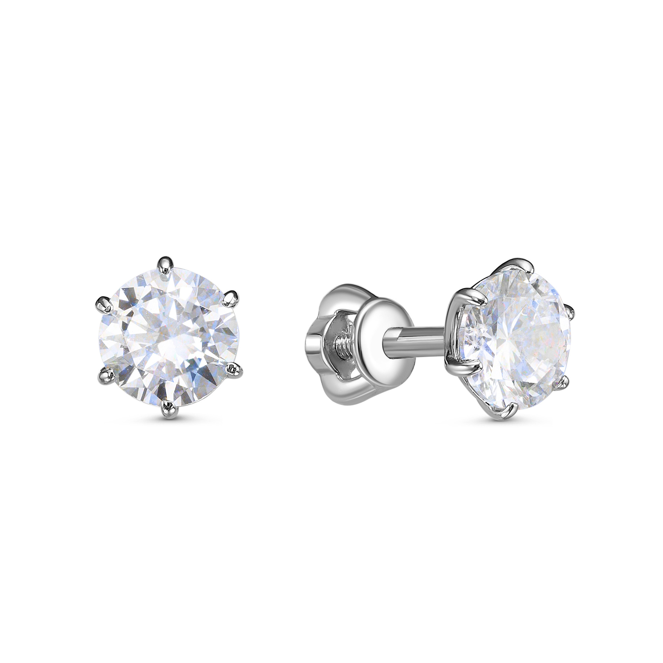 

Серьги из серебра с фианитом ЯХОНТ Ювелирный 255707, 255707