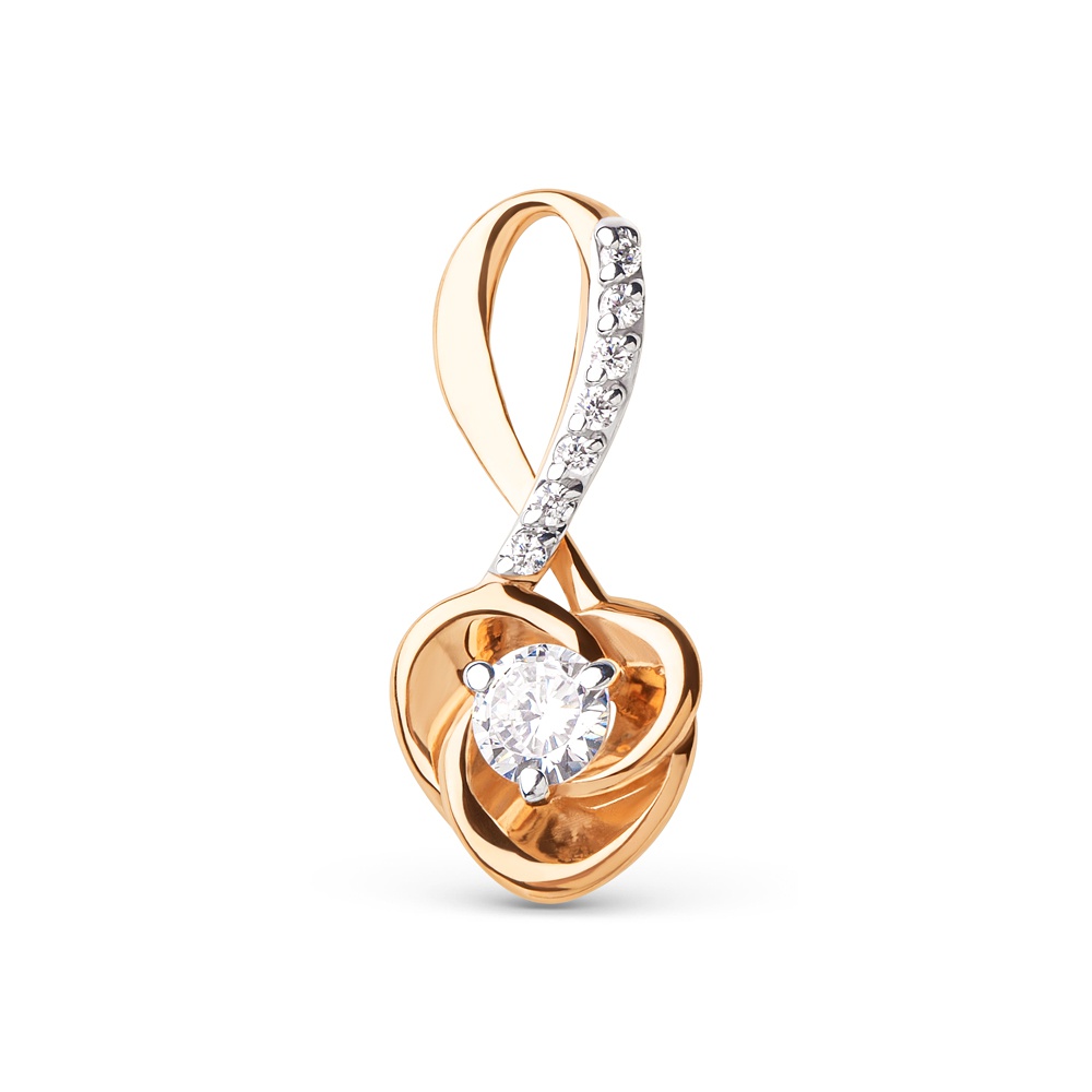 

Кулон из красного золота 585Gold 303003252, фианит, 303003252