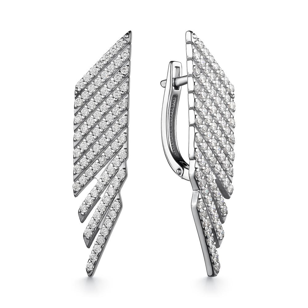 

Серьги из серебра ЯХОНТ Золотой 2699446, фианит, 2699446