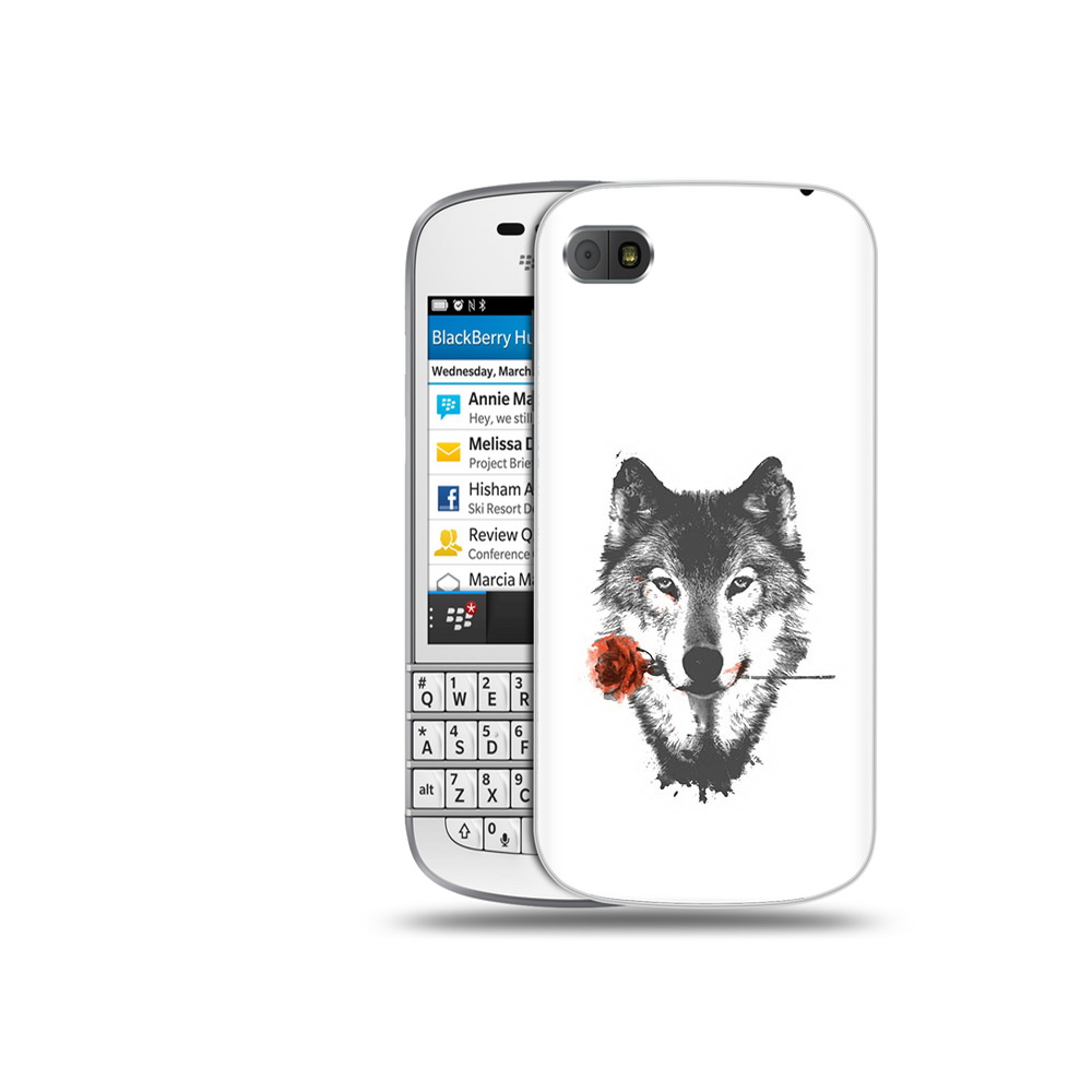 

Чехол MyPads Tocco для BlackBerry Q10 волк с розой, Прозрачный, Tocco