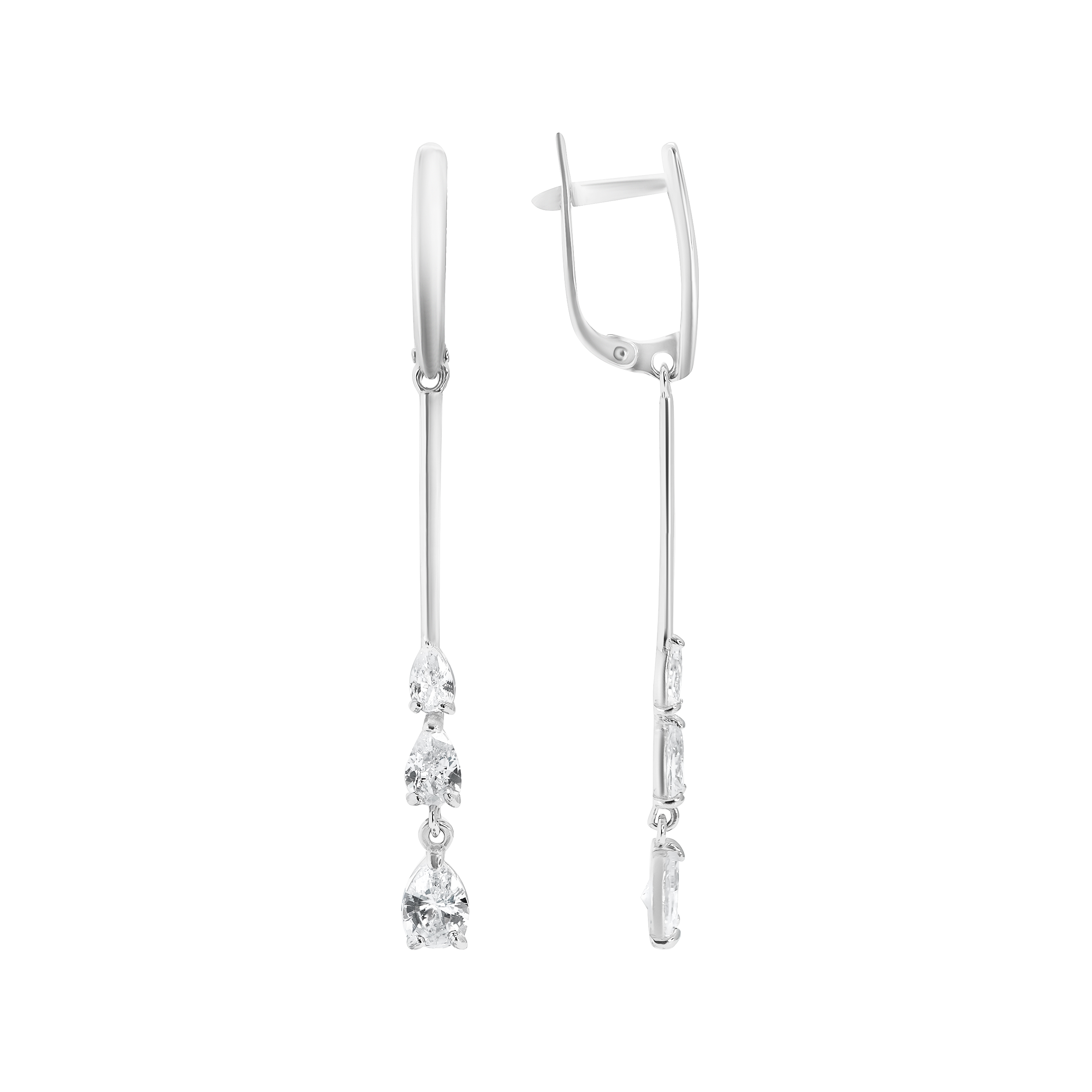 

Серьги подвески из серебра ЯХОНТ Золотой 2698600, фианит, 2698600