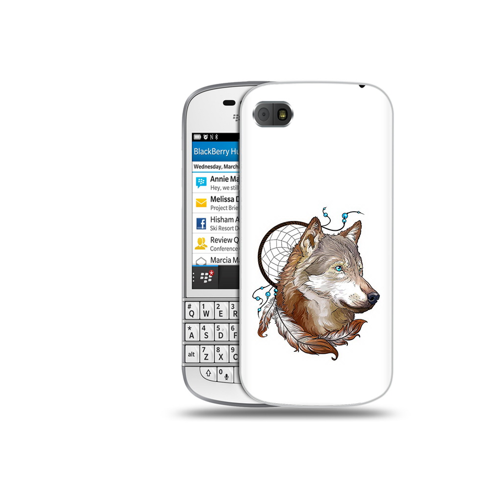 

Чехол MyPads Tocco для BlackBerry Q10 волк и ловец снов, Прозрачный, Tocco
