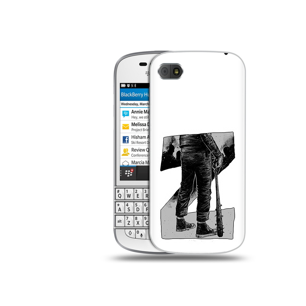 

Чехол MyPads Tocco для BlackBerry Q10 воин черно белый, Tocco