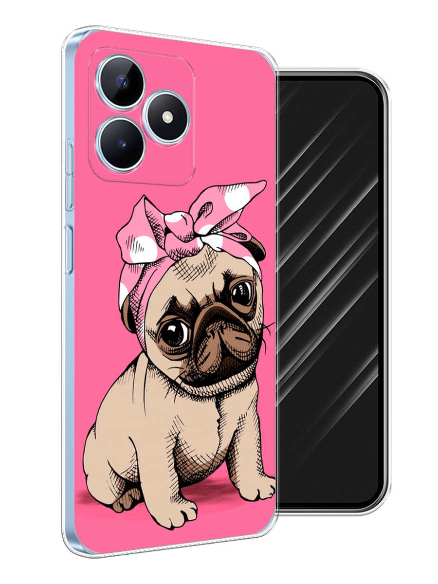 

Чехол Awog на Realme C60 "Dog Pin-Up", Розовый;бежевый, 2516550-1