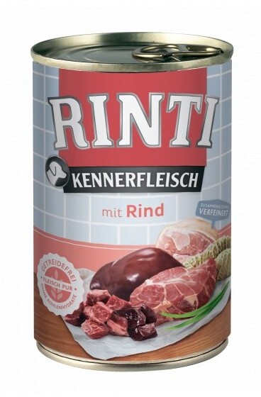 фото Консервы для собак rinti kannerfleisch adult, с говядиной, 400г