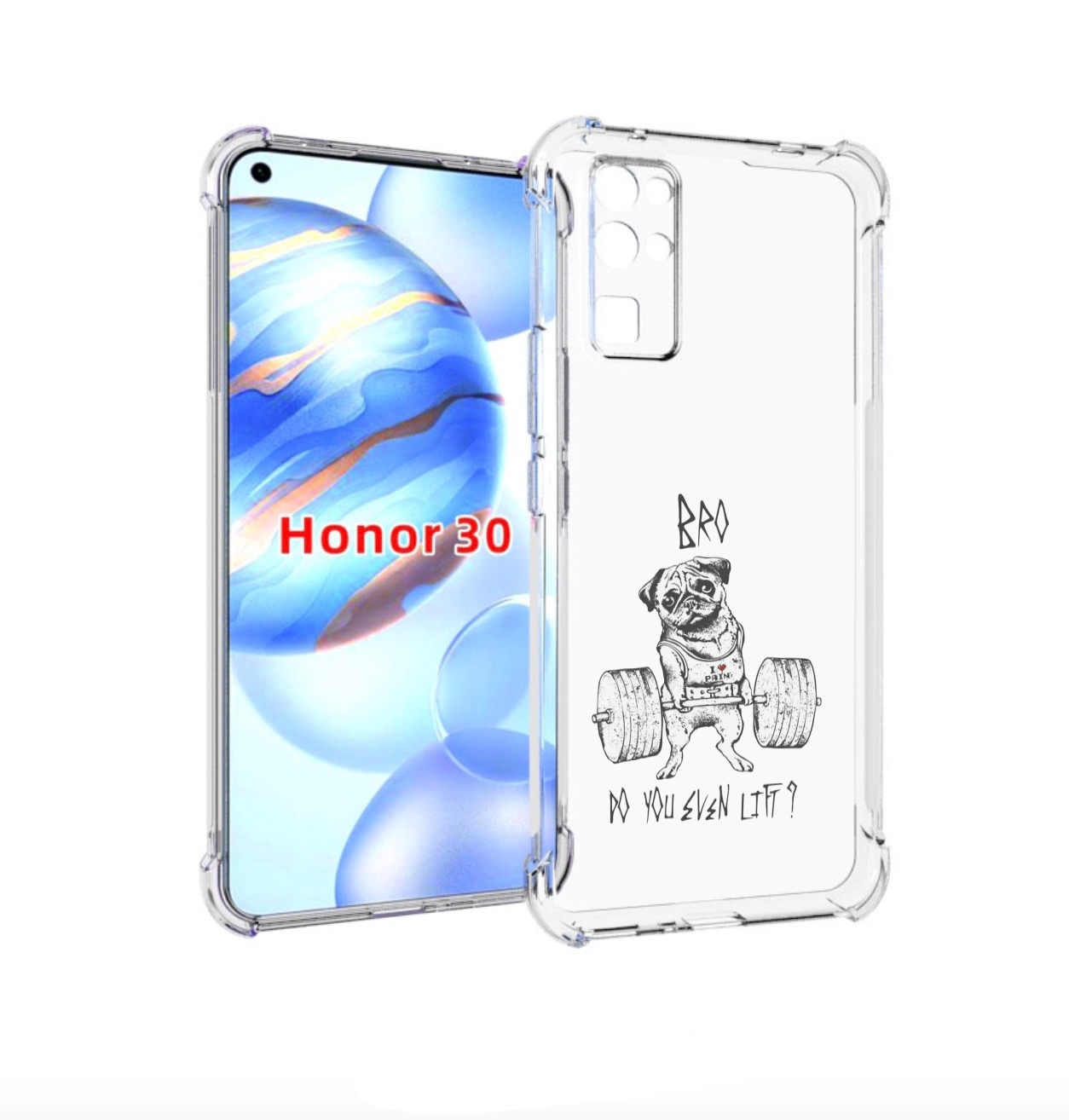 

Чехол бампер MyPads брат ты подкачался мужской для Honor 30 (BMH, Прозрачный, Tocco