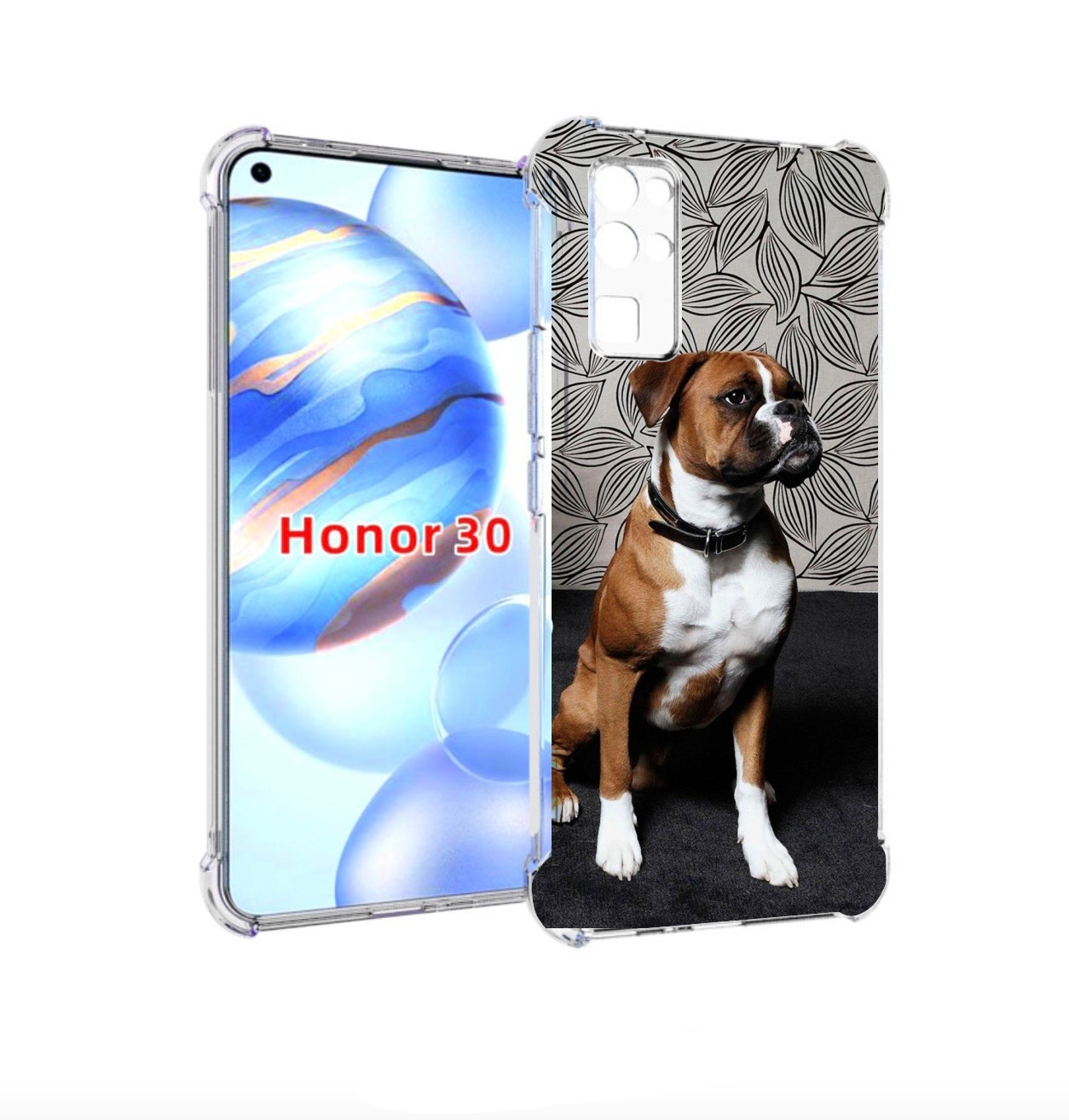 

Чехол бампер MyPads боксер собака для Honor 30 (BMH-AN10) против, Прозрачный, Tocco