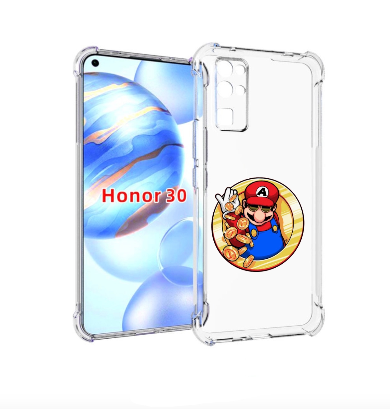 

Чехол бампер MyPads богатый марио для Honor 30 (BMH-AN10) против, Прозрачный, Tocco