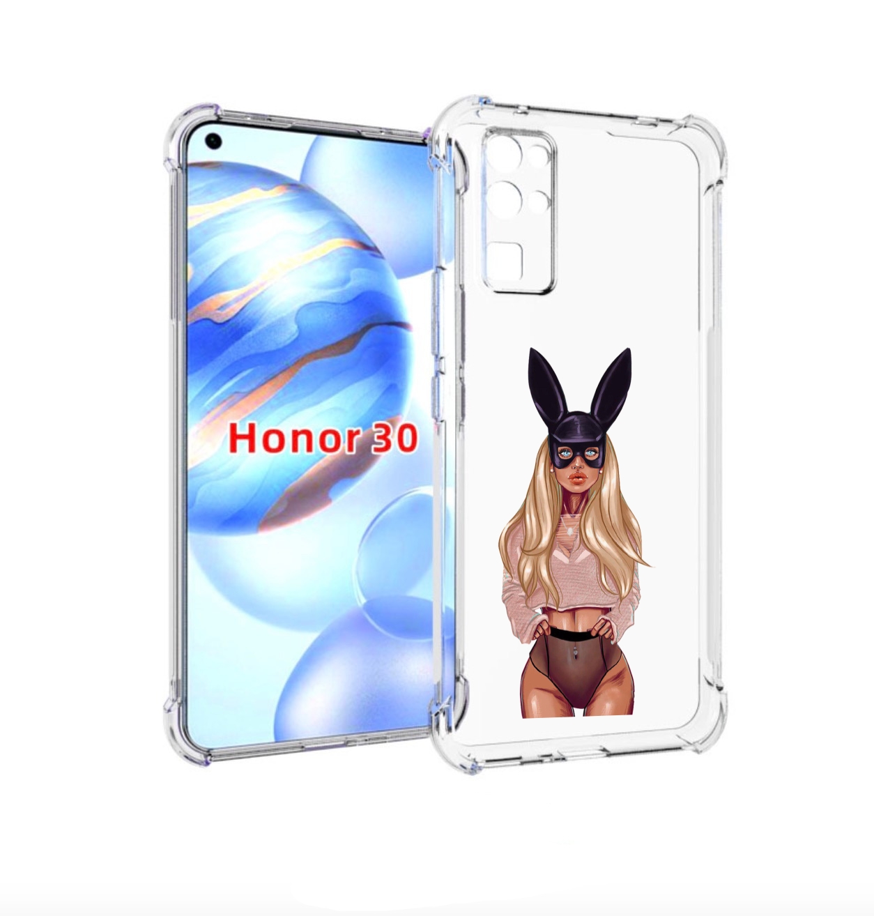 

Чехол бампер MyPads блондинка-с-ушками женский для Honor 30 (BMH, Прозрачный, Tocco