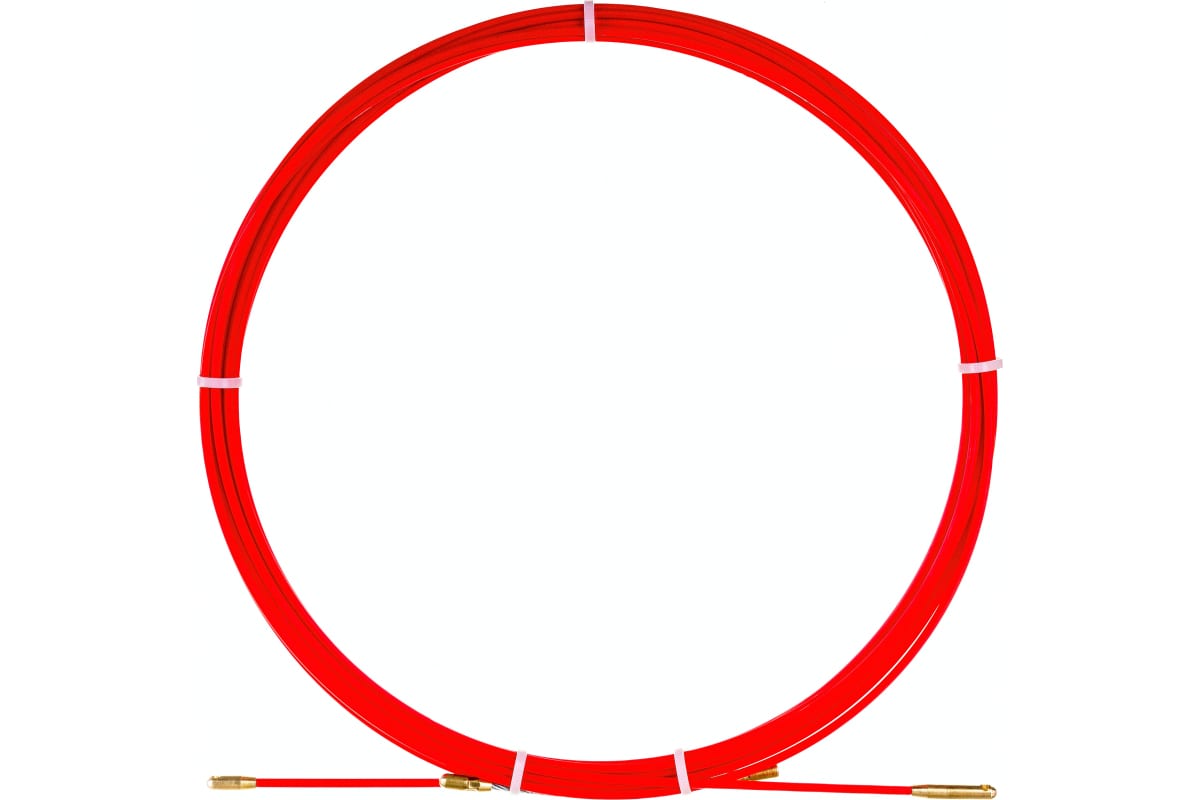 фото Протяжка для кабеля мини olmion узк d=3,5 мм l=10 м в бухте, красный сп-б-3,5/10