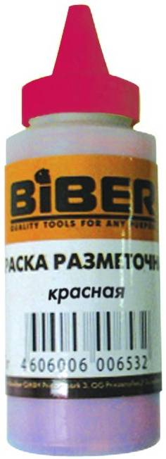 

BIBER 43201 Краска разметочная порошковая красная 115г, Красный