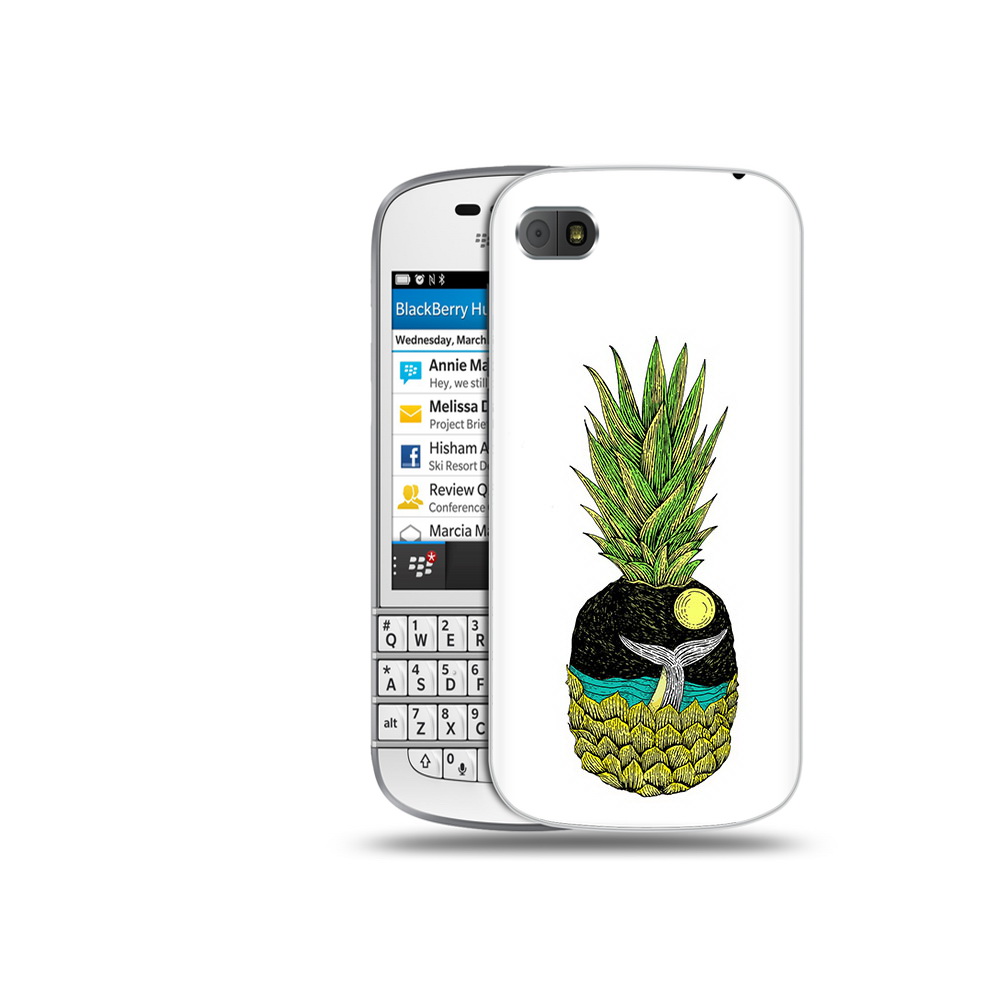 

Чехол MyPads Tocco для BlackBerry Q10 ананас с китом, Прозрачный, Tocco