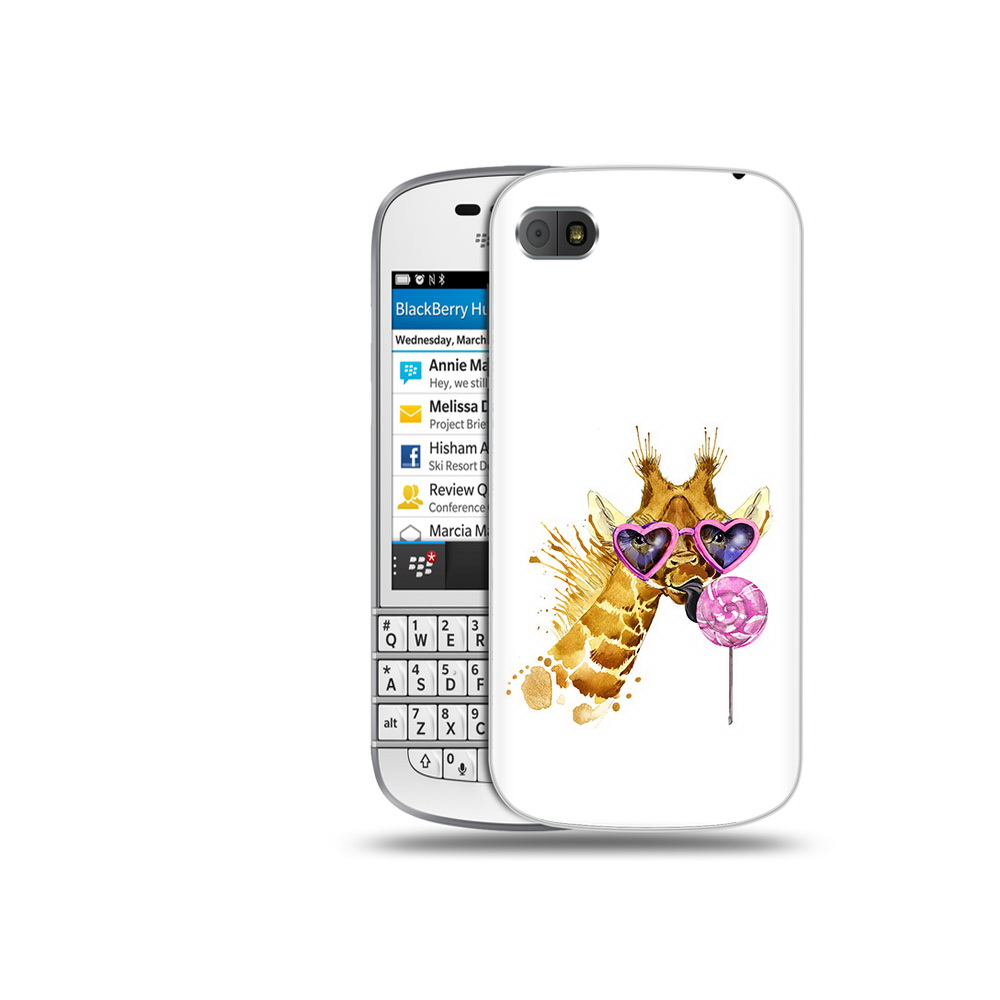 

Чехол MyPads Tocco для BlackBerry Q10 акварельный жираф, Прозрачный, Tocco