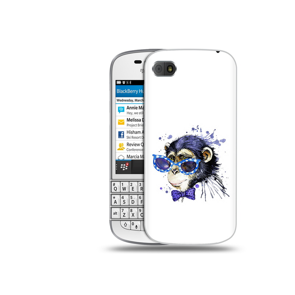 

Чехол MyPads Tocco для BlackBerry Q10 акварельная обезьяна, Прозрачный, Tocco