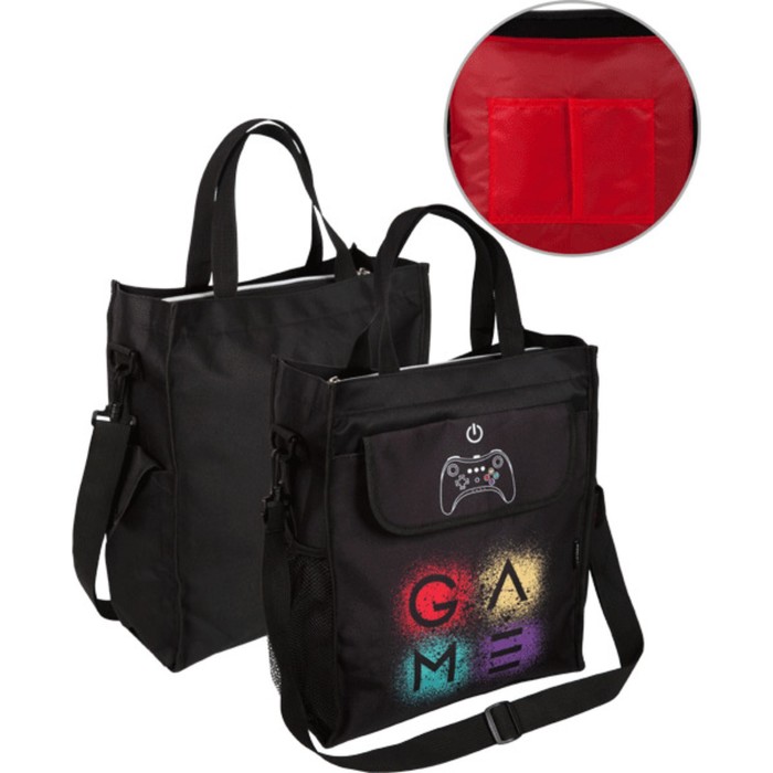 

Папка с ручками текстиль 360 х 310 deVENTE (сумка) "GAME" чёрная