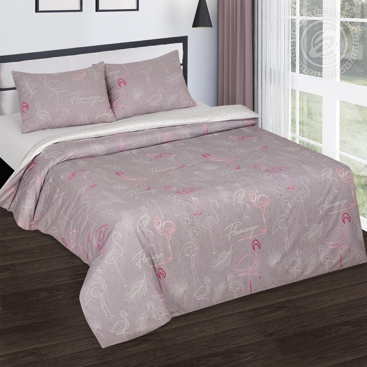 фото Молодежное постельное белье фламинго 901 1,5-спальное поплин арт дизайн