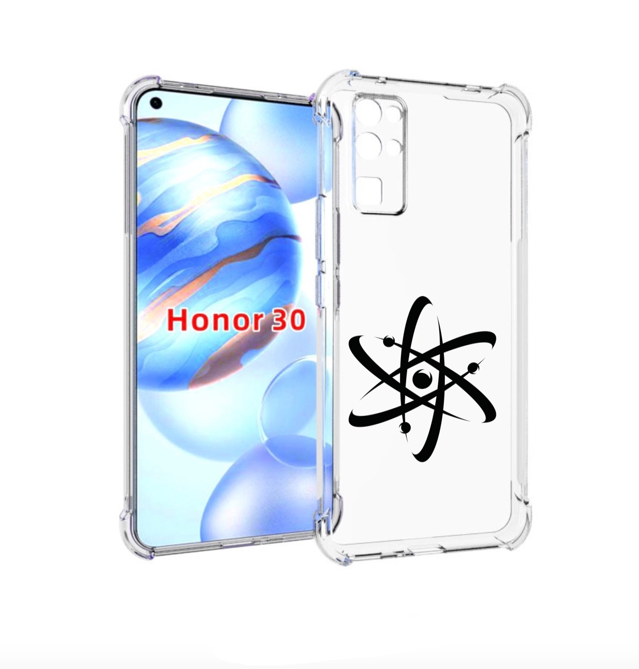 

Чехол бампер MyPads атом для Honor 30 (BMH-AN10) противоударный, Прозрачный, Tocco