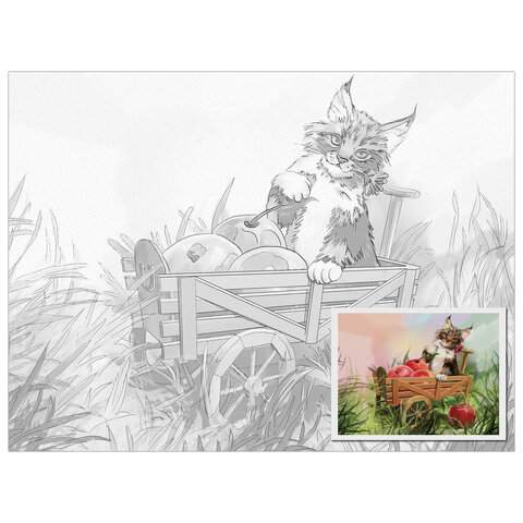

Холст на картоне с контуром Brauberg 191549, 30x40 см., мелкозернистый, 3 штуки