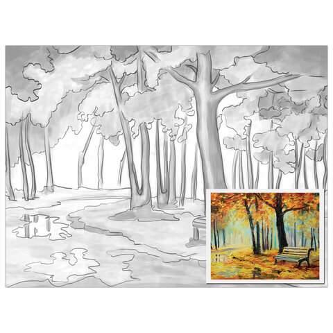 

Холст на картоне с контуром Brauberg 191546, 30x40 см., мелкозернистый, 3 штуки