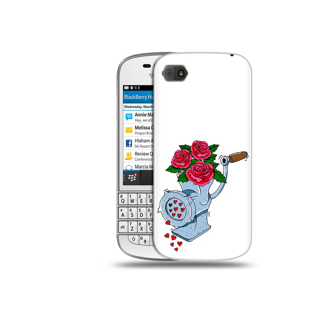 

Чехол MyPads Tocco для BlackBerry Q10 Цветочные сердца, Прозрачный, Tocco