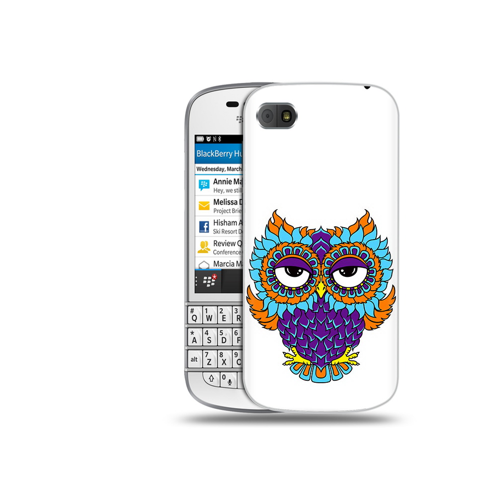 

Чехол MyPads Tocco для BlackBerry Q10 Цветная сова, Прозрачный, Tocco