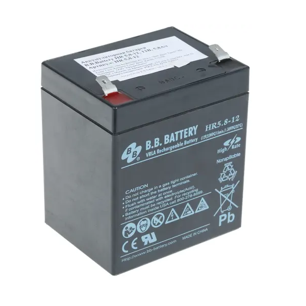 

Аккумулятор для ИБП B.B. Battery 5.8 А/ч 12 В (B.B. HR 5.8-12)