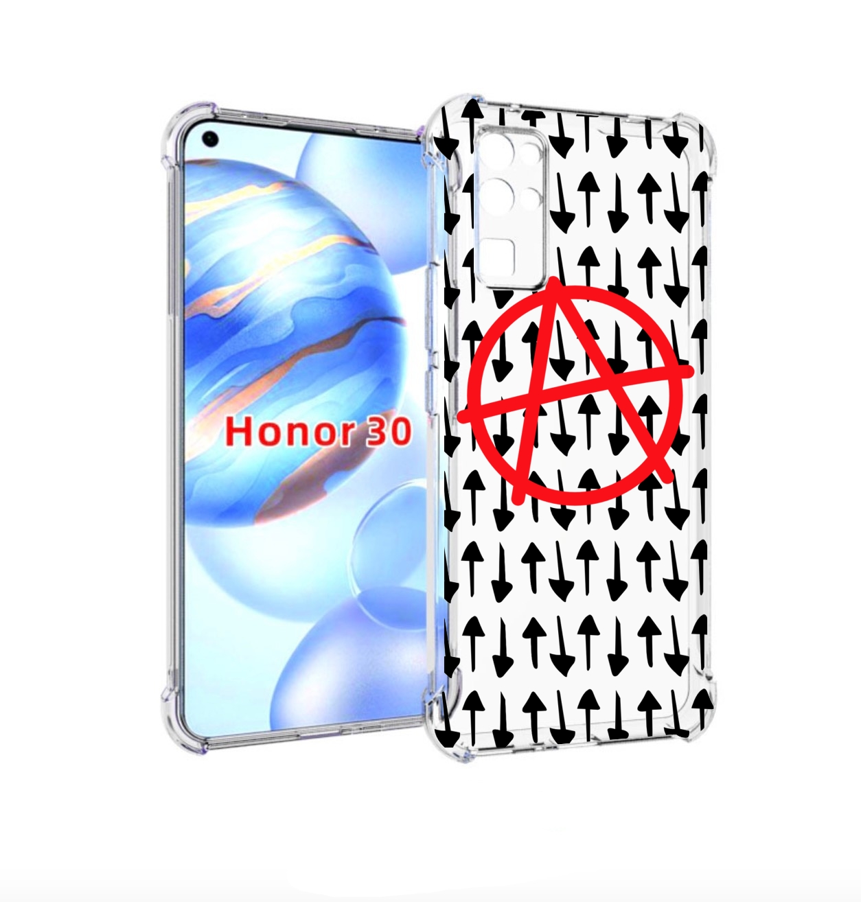 

Чехол бампер MyPads анархия-панк для Honor 30 (BMH-AN10) противо, Прозрачный, Tocco