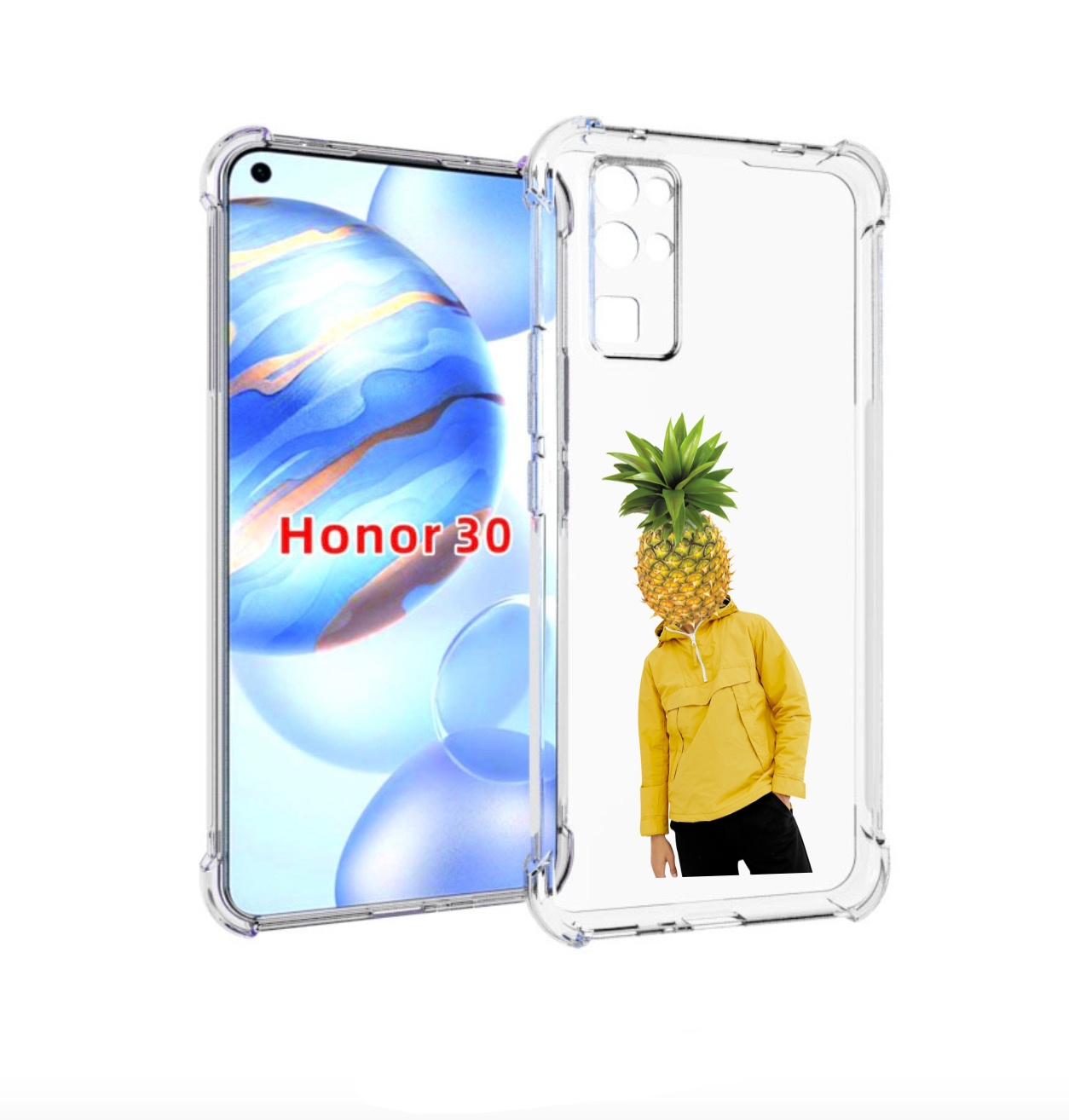 

Чехол бампер MyPads ананасовая-голова для Honor 30 (BMH-AN10) пр, Прозрачный, Tocco