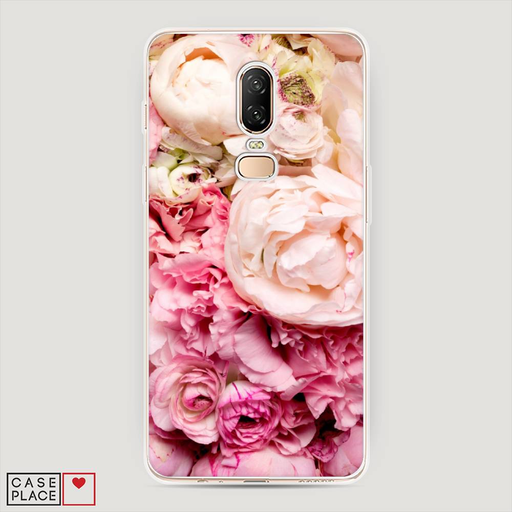 

Чехол Awog на OnePlus 6 / ВанПлас 6 "Пионы яркие", Розовый, 150550-8