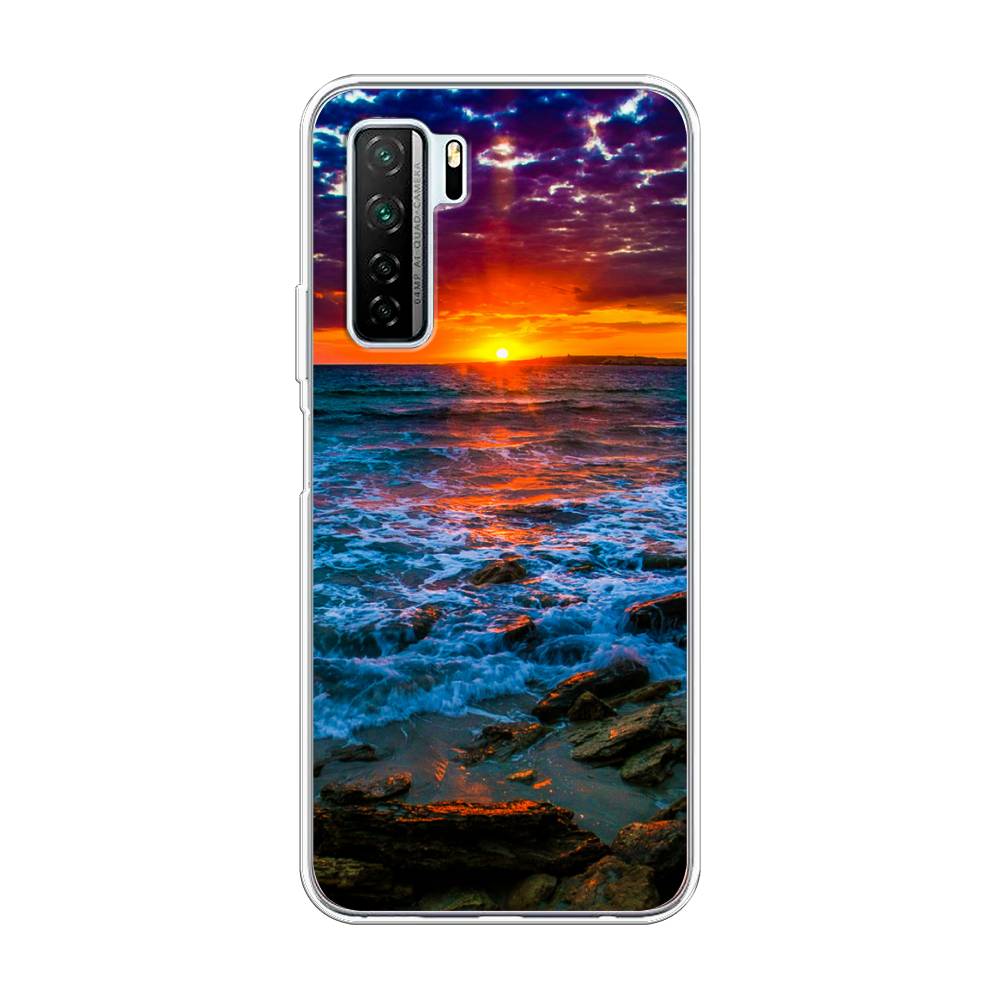 

Чехол на Honor 30S Global "Закат 1", Оранжевый;синий, 6102850-2