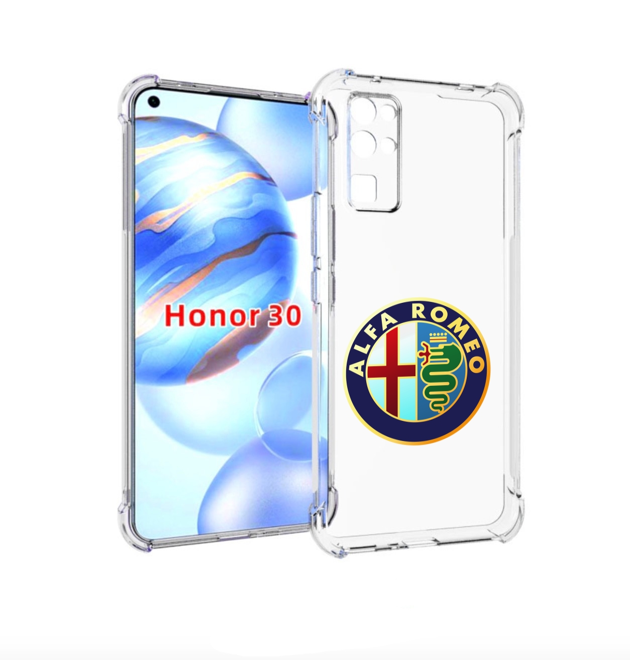 

Чехол бампер MyPads альфа-ромео-2 мужской для Honor 30 (BMH-AN10, Прозрачный, Tocco