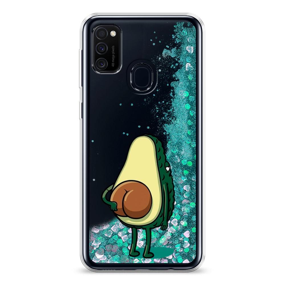 

Жидкий чехол с блестками "Попа авокадо" на Samsung Galaxy M30s, 29895-1