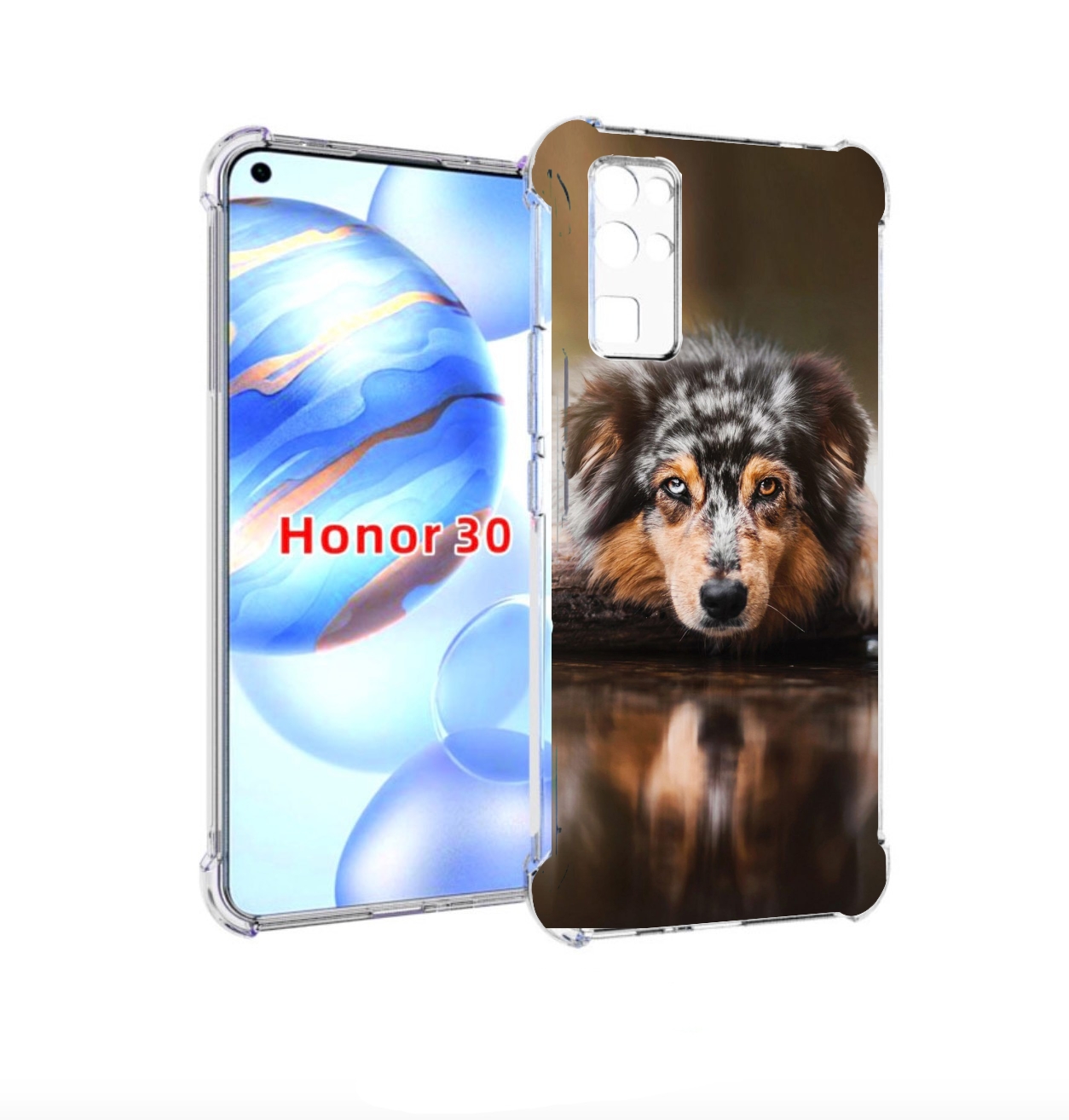 

Чехол бампер MyPads австралииская овчарка для Honor 30 (BMH-AN1, Прозрачный, Tocco