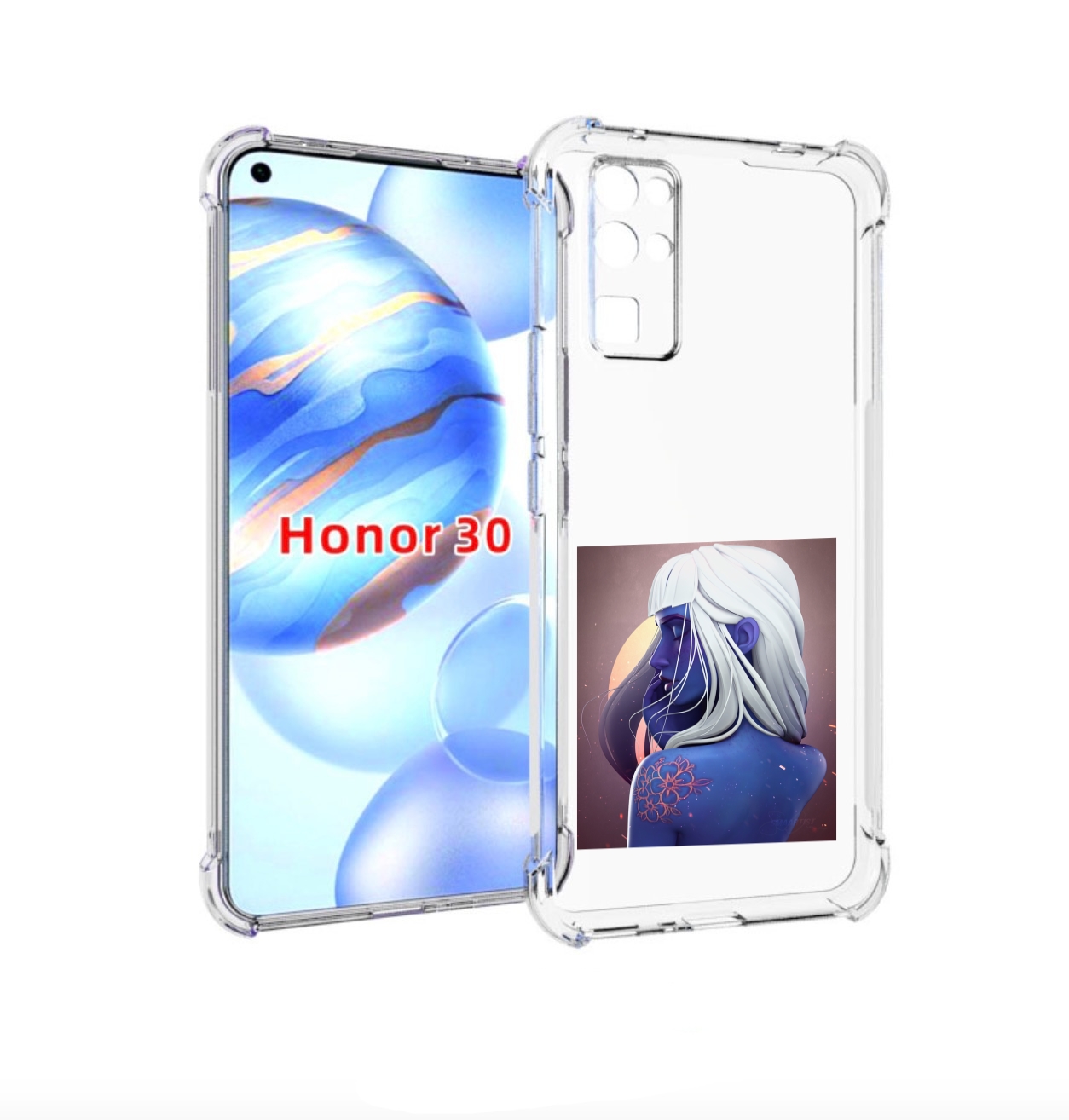 

Чехол бампер MyPads аватар-с-цветком для Honor 30 (BMH-AN10) про, Прозрачный, Tocco