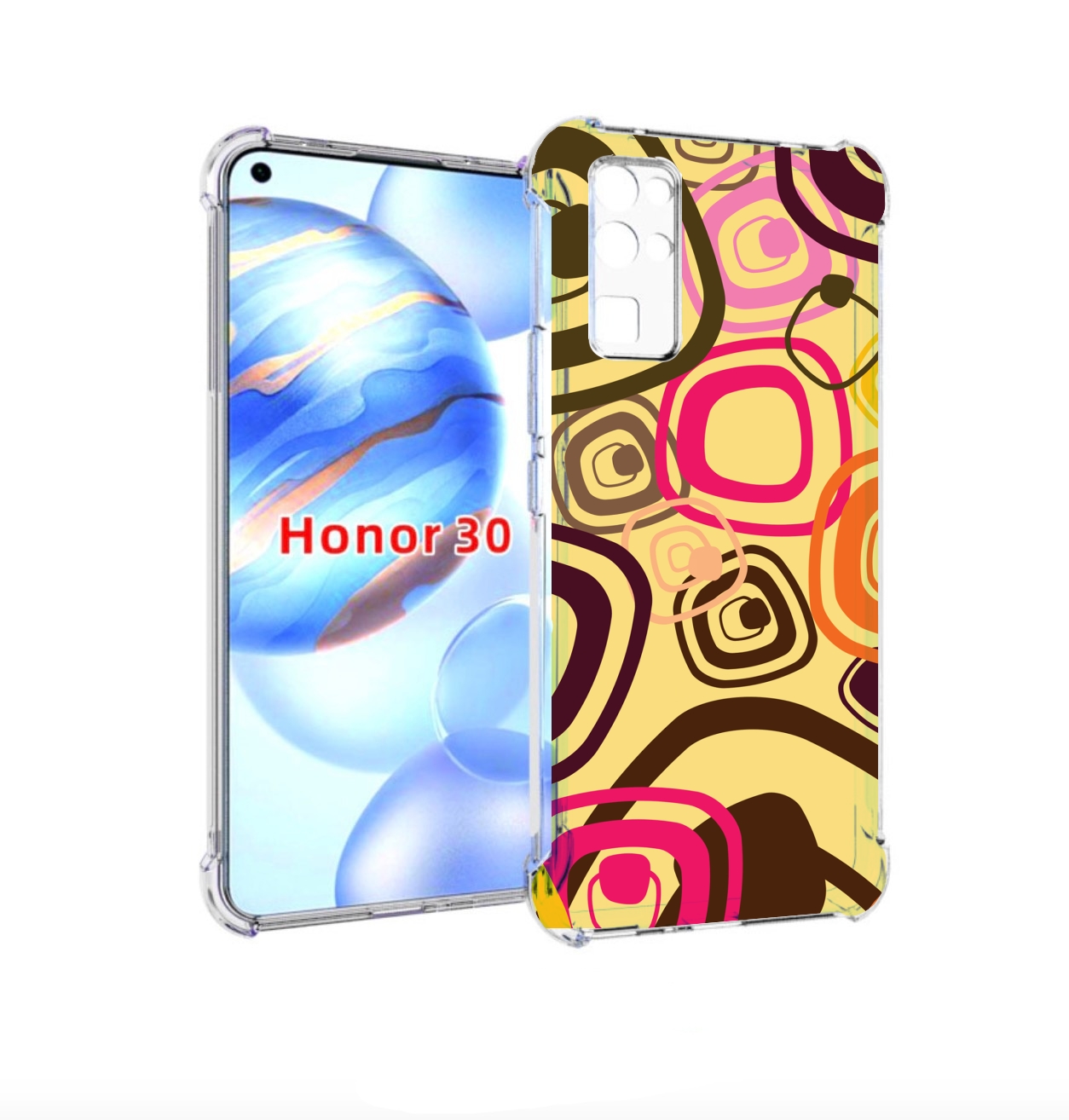 

Чехол бампер MyPads абстракция-на-желтом-фоне для Honor 30 (BMH-, Прозрачный, Tocco