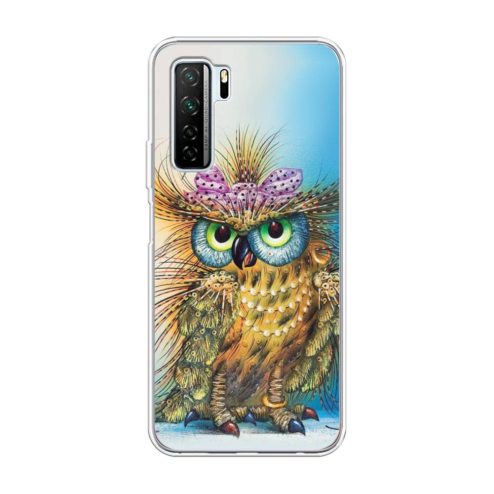 

Чехол на Honor 30S Global "Модная сова", Коричневый;голубой, 6102850-1