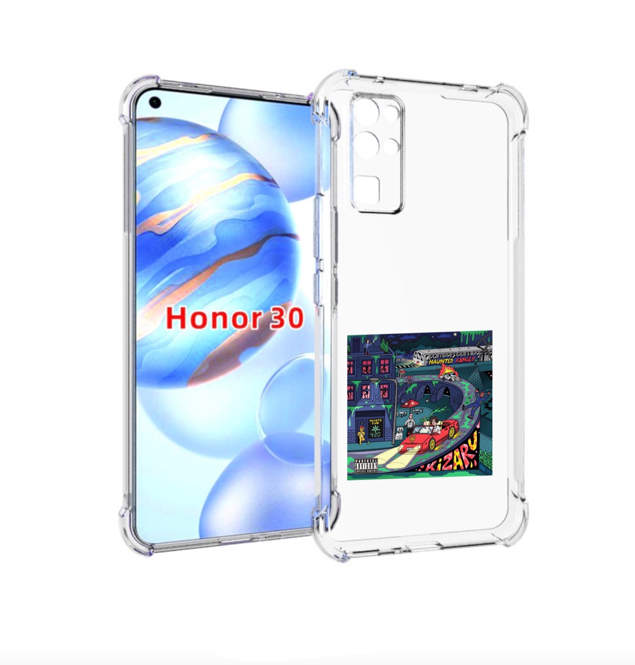 

Чехол бампер MyPads Яд (альбом Kizaru) для Honor 30 (BMH-AN10) п, Прозрачный, Tocco