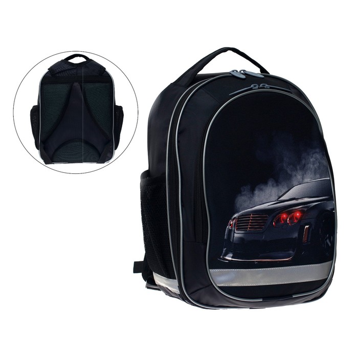 

Calligrata Рюкзак школьный, 37 х 27 х 16 см, эргономичная спинка, Calligrata Б "Тачка", Черный