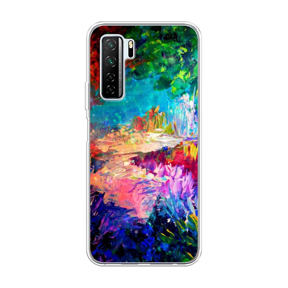

Чехол на Honor 30S Global "Лес-гуашь", Синий;розовый;зеленый, 6102850-4
