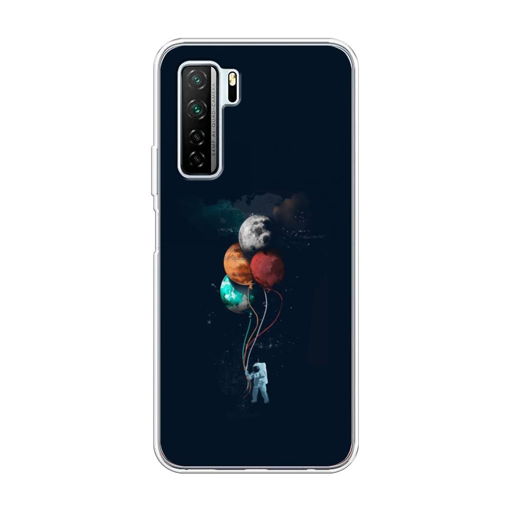 

Чехол на Honor 30S Global "Космонавт с шариками", Разноцветный, 6102850-4