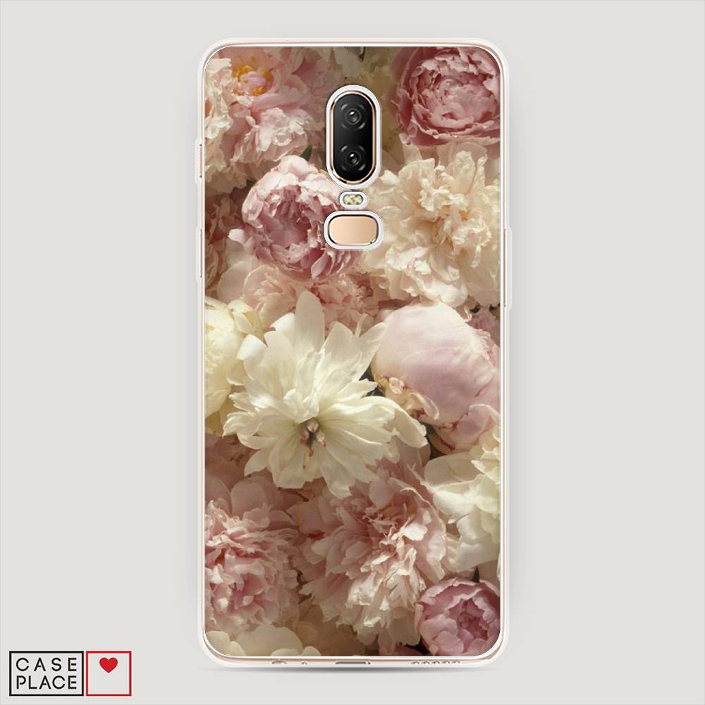 

Чехол Awog на OnePlus 6 / ВанПлас 6 "Пионы светлые", Бежевый;коричневый, 150550-8