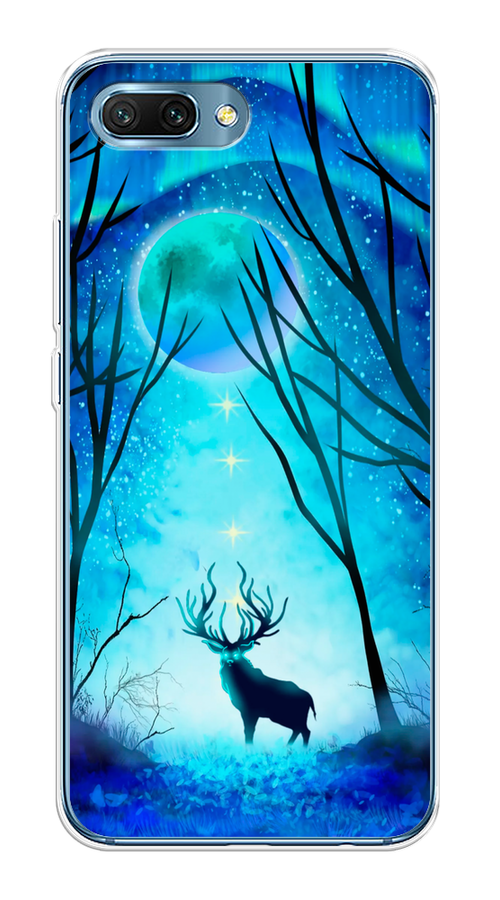 

Чехол на Honor 10 "Олень северное сияние", Синий;черный;голубой, 65350-1