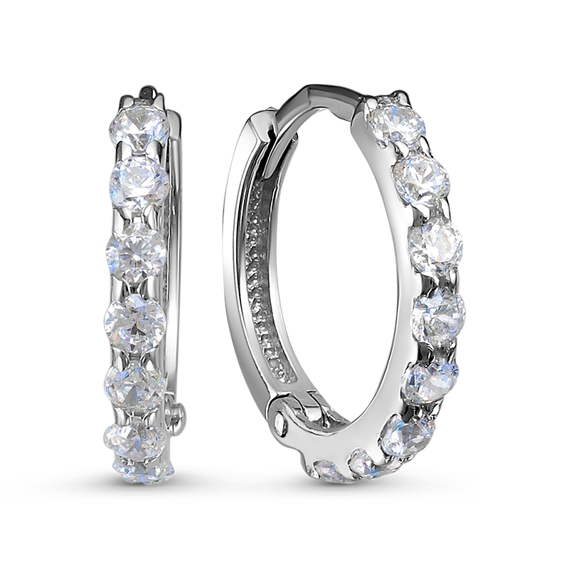 

Серьги конго из серебра ЯХОНТ Золотой 2725305, фианит, 2725305