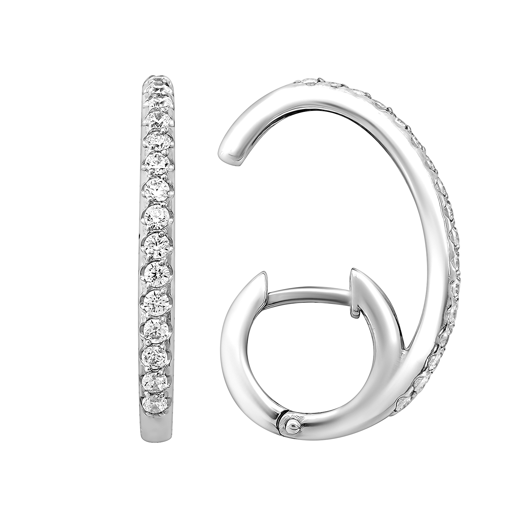 

Серьги каффы из серебра ЯХОНТ Золотой 2724771, фианит, 2724771