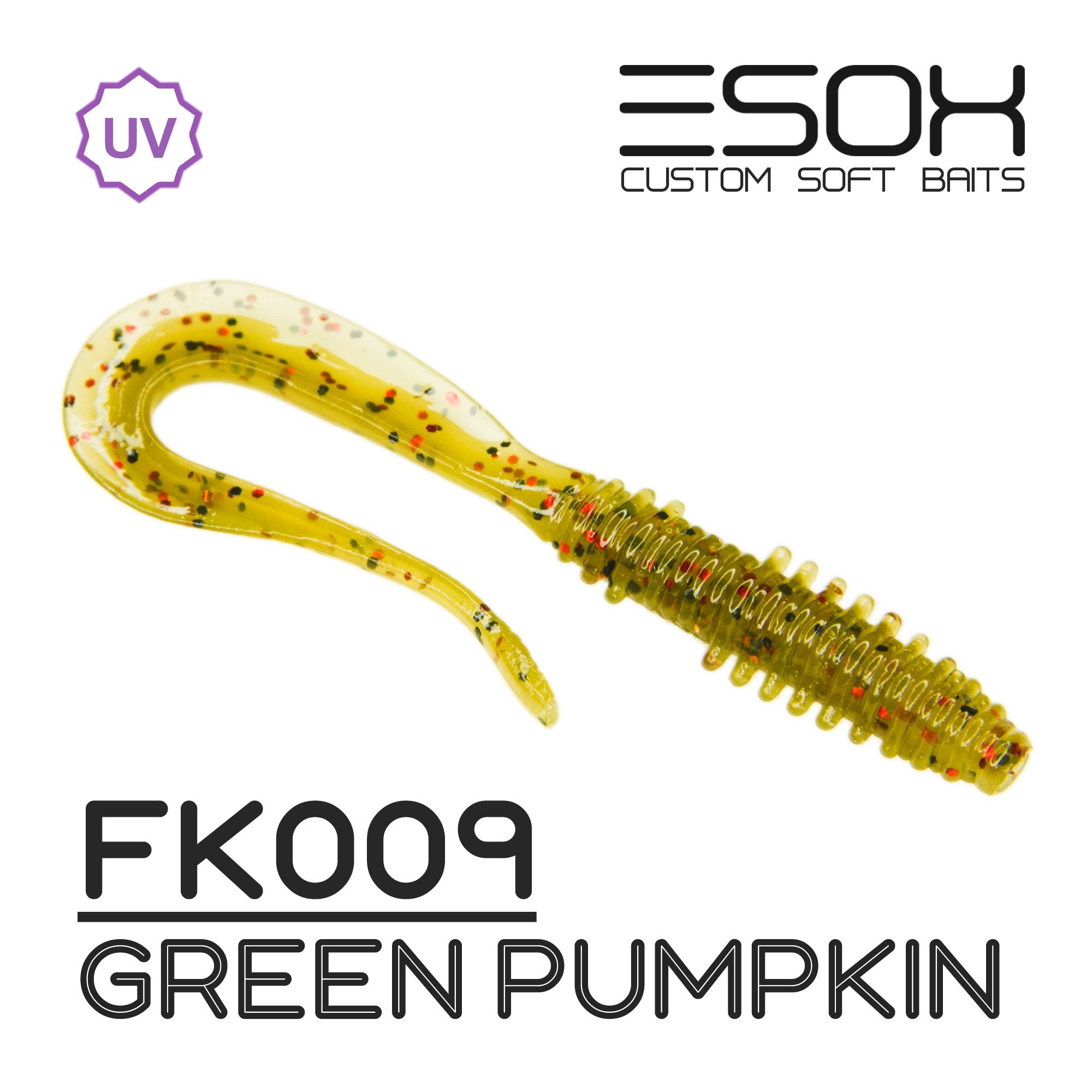 

Силиконовая приманка Esox Fast Wag 58 мм цвет FK009 Green Pumpkin 8 шт, Fast Wag