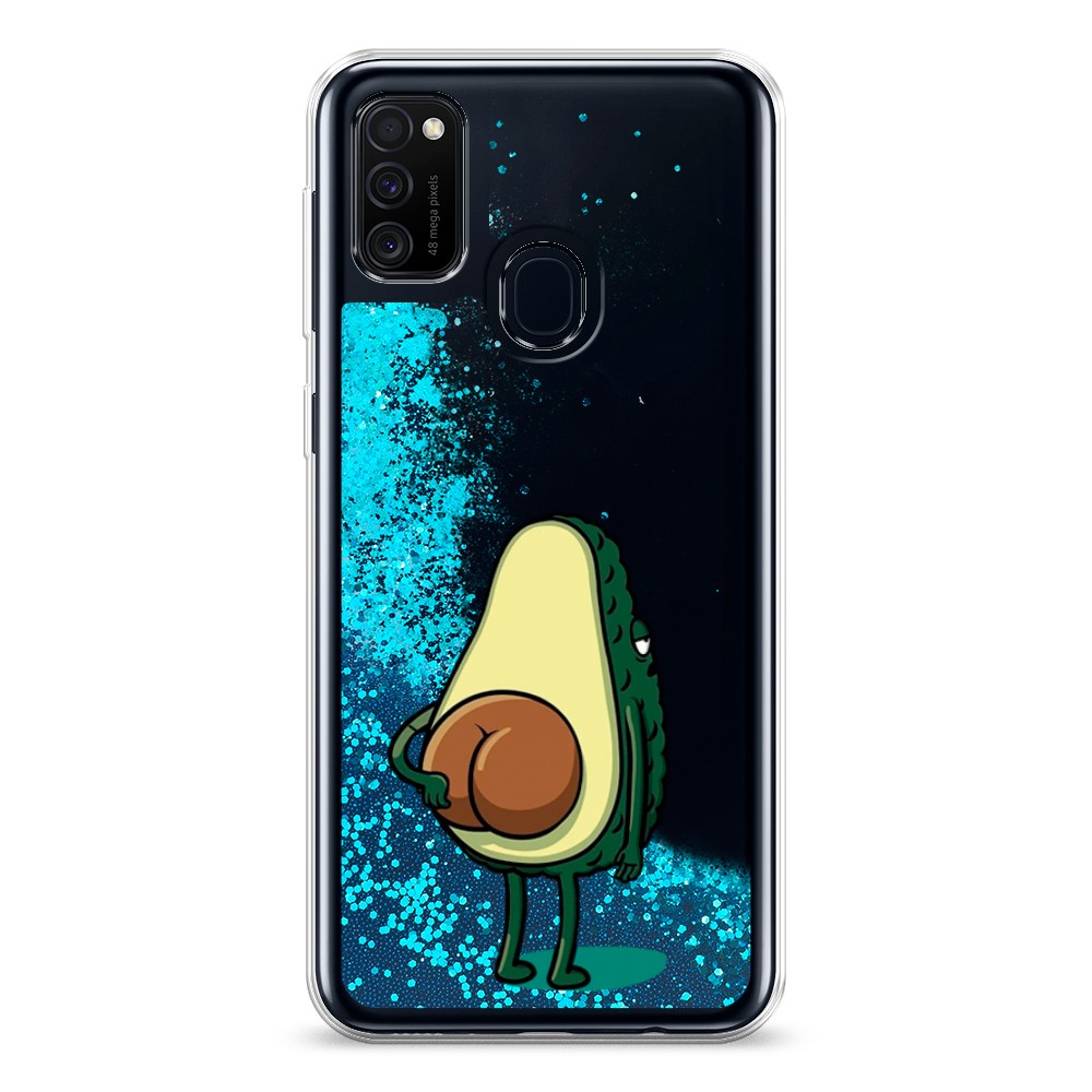 

Жидкий чехол с блестками "Попа авокадо" на Samsung Galaxy M30s, 29893-1
