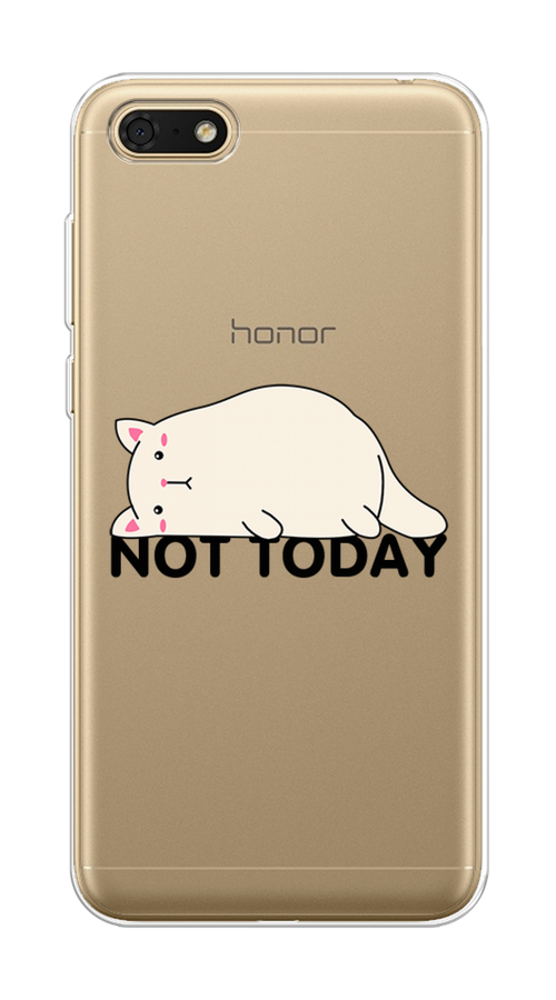 

Чехол на Honor 7A/7A Prime/Y5 Prime 2018/Y5 2018 "Cat not today", Белый;розовый;черный, 65250-1