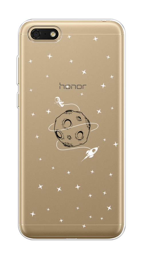 

Чехол на Honor 7A/7A Prime/Y5 Prime 2018/Y5 2018 "Полет вокруг луны", Белый;серый;черный, 65250-2