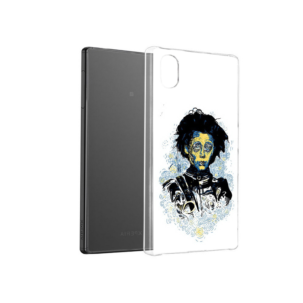 

Чехол MyPads Tocco для Sony Xperia X парень черно-белый абстракция, Прозрачный, Tocco