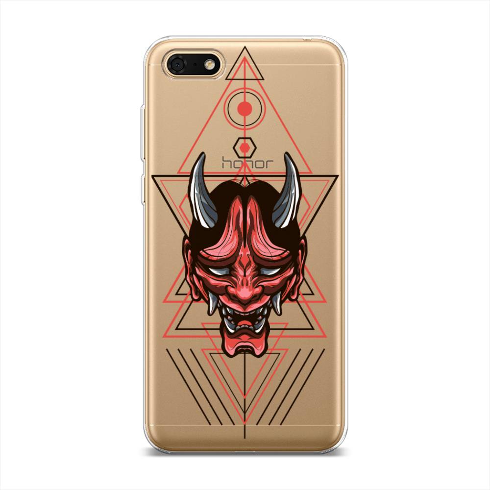 

Чехол на Huawei Honor 7A "Hanya Oni mask", Серый;красный;черный, 65250-4